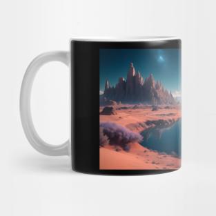 Beautiful scenery on another planet Mug